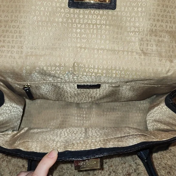 EUC Kate Spade Orchard Valley Sinclair Shoulder Bag Tote Croc Embossed Leather - Picture 7 of 8